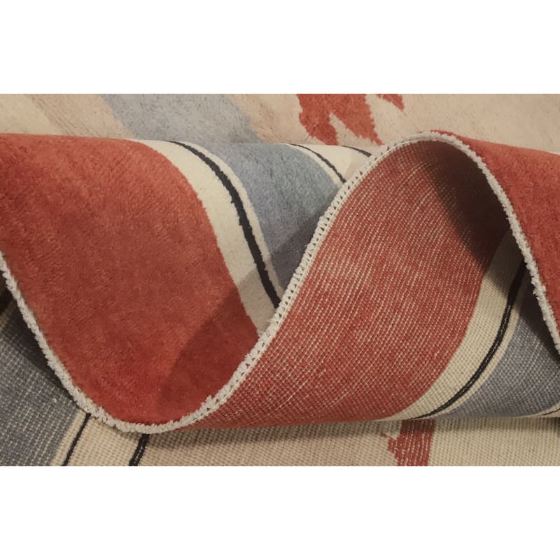 Vegetable Dye Wool Gabbeh Turkish Large Rug Handmade Wool Carpet - 14' 0'' X 10' 1''