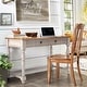 preview thumbnail 2 of 26, Oaklyn Antique 1-drawer Desk with Charging Station by iNSPIRE Q Classic Antique White