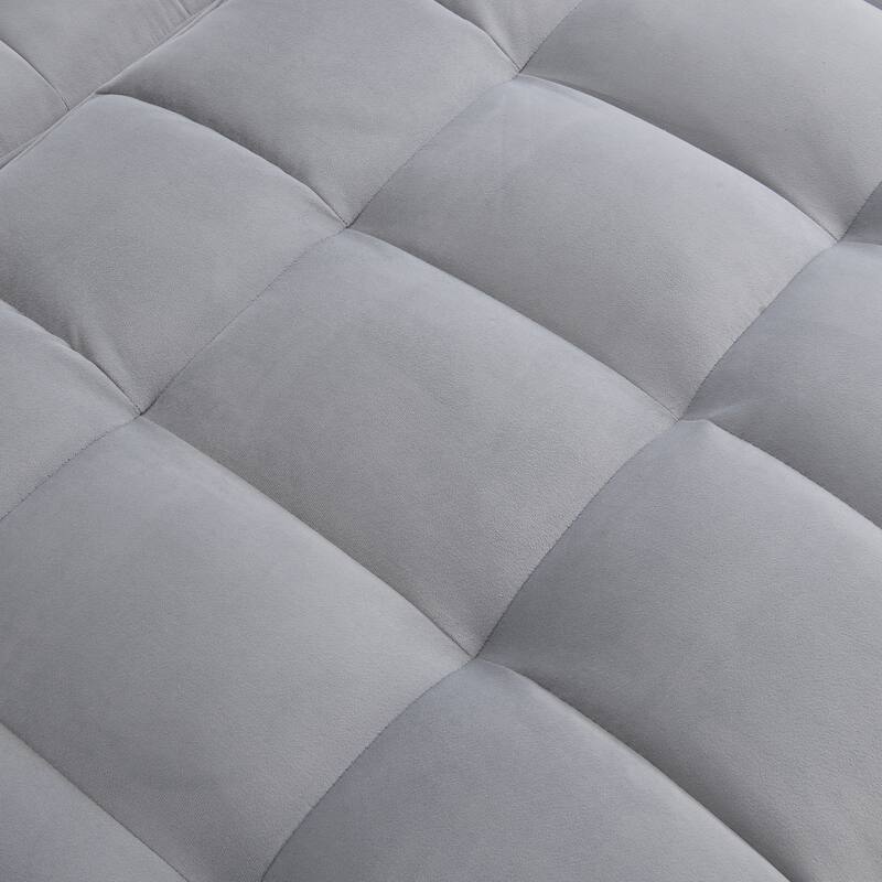 Convertible Sofa Bed with Holders, Velvet Loveseat with Reclining Backrest, Small Sofa with Toss Pillows and Pockets