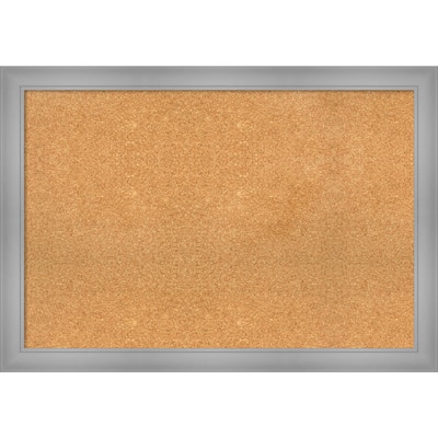 Flair Polished Nickel Framed Cork Bulletin Memo Board