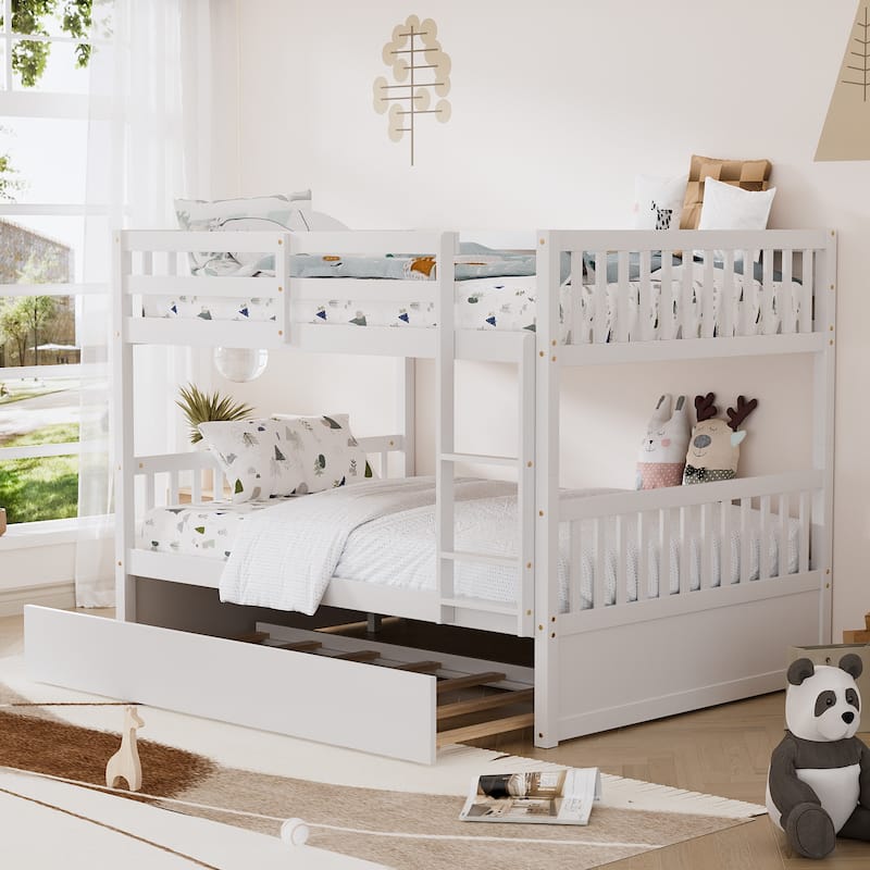 Ouyessir Full Over Full Bunk Bed with Trundle