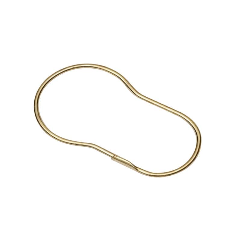 Utopia Alley Rustproof Wall Mounted Single Curved Shower Rod, Aluminum, adjustable from 45" to 72" Wide, Gold