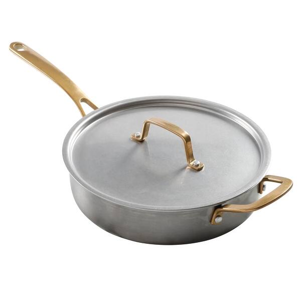 Martha Stewart Everyday 3.5Qt Saute Pan with Brass Handles and Lid