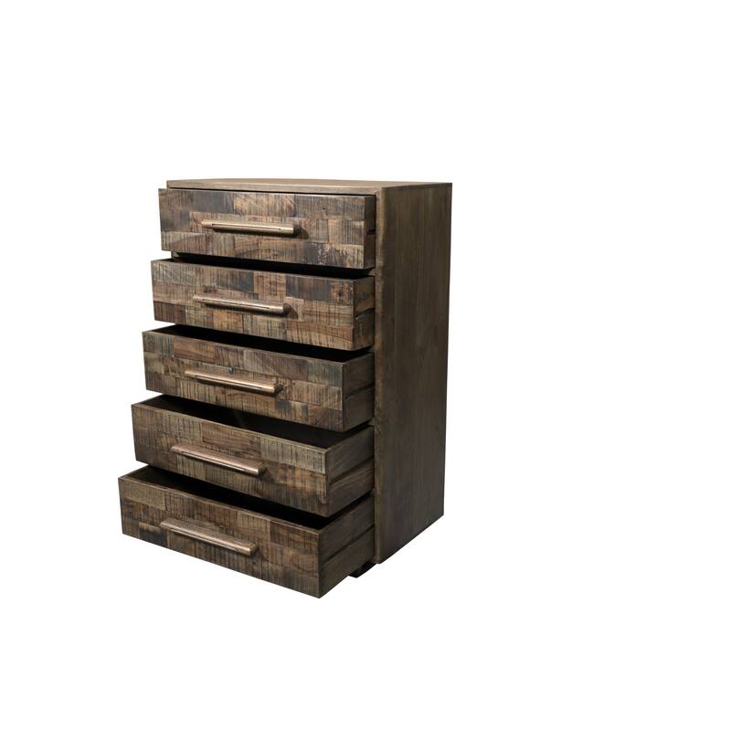 Solid Wood Bedroom Chest with 5 Drawers