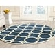 preview thumbnail 12 of 68, SAFAVIEH Handmade Cambridge Arah Modern Moroccan Wool Rug 6' Round - Navy Blue/Ivory - Round