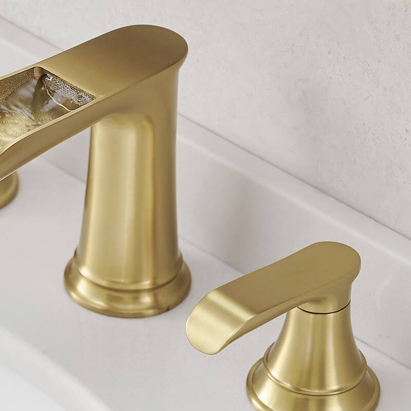 Topcraft Two Handle Waterfall Bathroom Faucet with Pop-Up Drainer