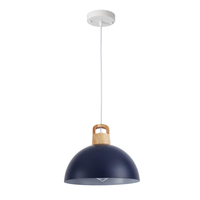 1-Light Pendant Light with Dome Shape, Classic Semi Flush Mount Chandelier for Dining Room Living Room Bedroom Kitchen