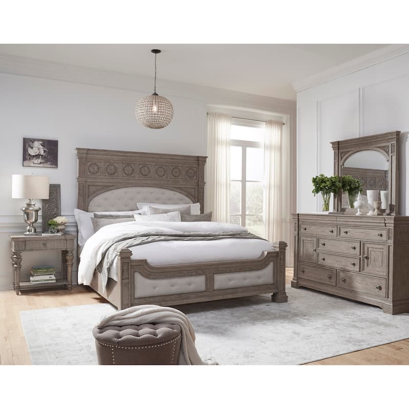 Kingsbury Beveled Dresser Mirror - Brown - 3.23"W x 39.76"H x 45.35"D