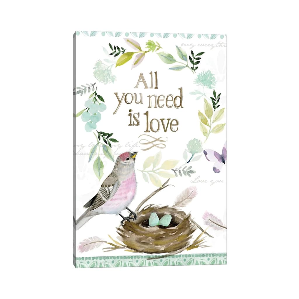 iCanvas "All You Need is Love Nest" by Stephanie Ryan Canvas Print