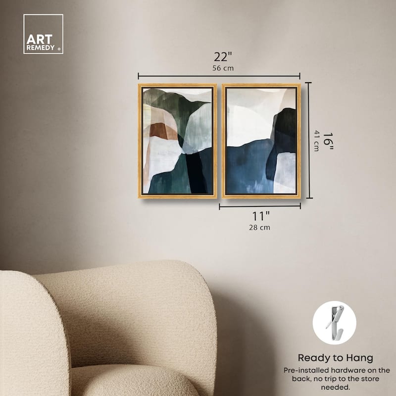 Deliberately Lucky Canvas Set of 2 by Art Remedy