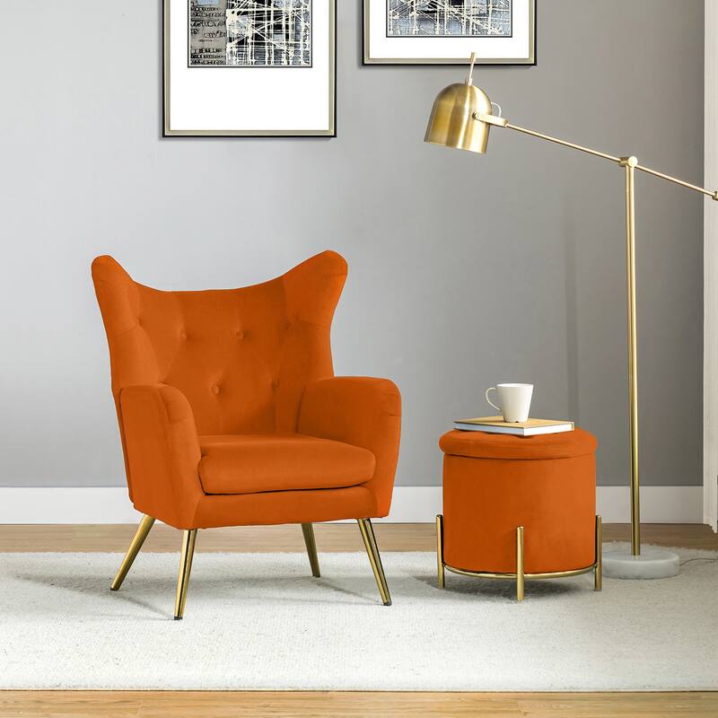 Eusebio Two Pieces Living Room Set with Metal Legs by HULALA HOME