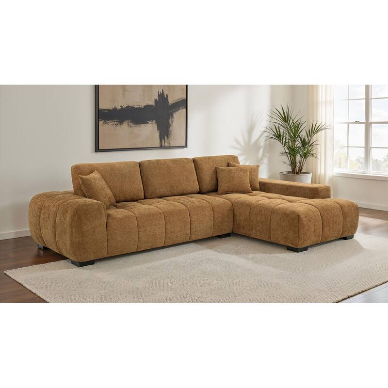 Octavia Fabric Upholstered Sectional Chaise Sofa