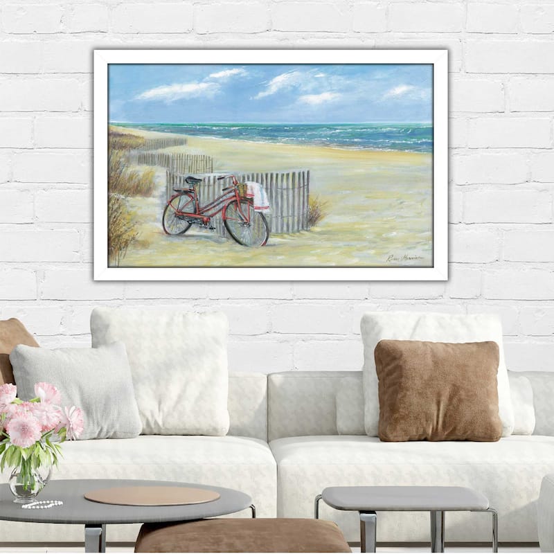 "Bike to the Beach" by Ruane Manning Print on Acrylic.