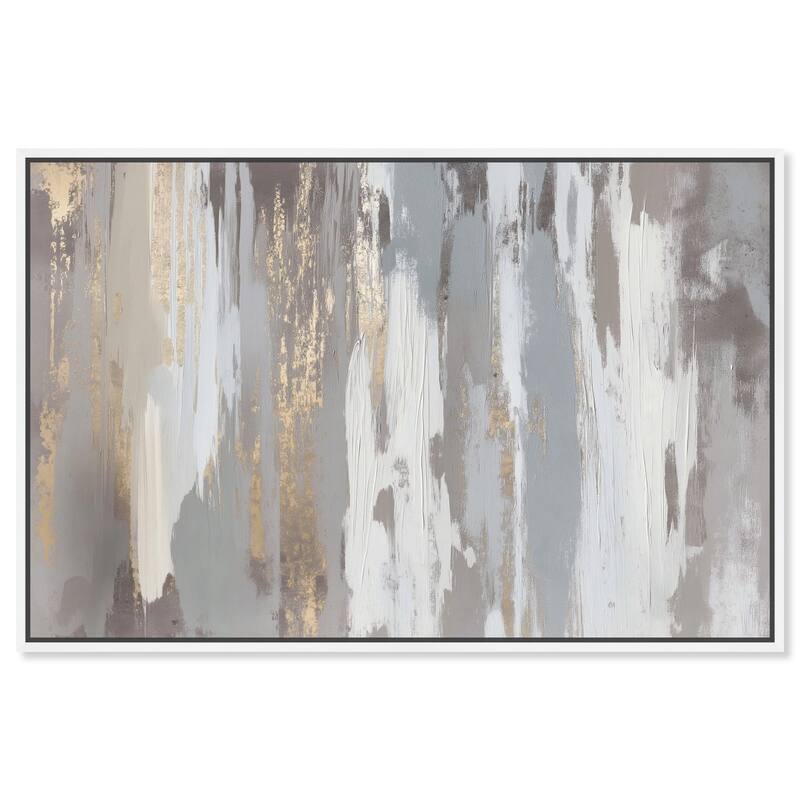 Flooding Gold II Canvas by Art Remedy - White - 54" x 36"