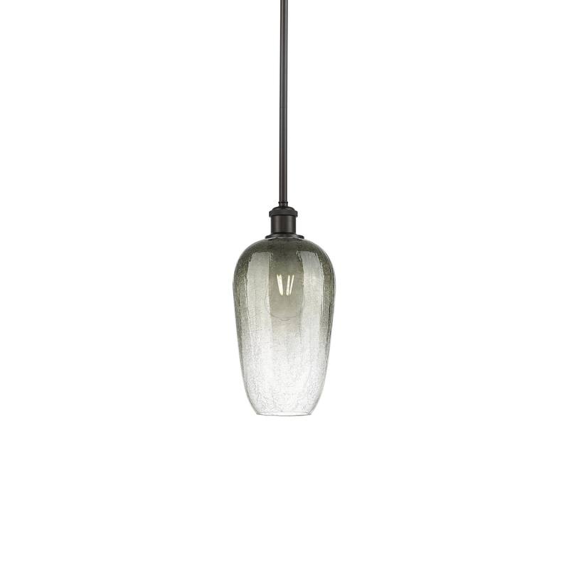 Innovations Lighting 516-1S-15-7 Brookhaven Flute Pendant Brookhaven - Oil Rubbed Bronze / Slate