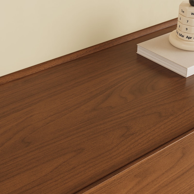 JASIWAY Buffet Table Cabinet Sideboard Cabinet with Drawers, Walnut