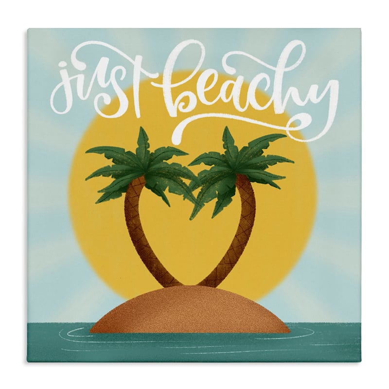 Stupell Just Beachy Tropical Island Canvas Wall Art Design By Sarah Hickman - 36 x 36