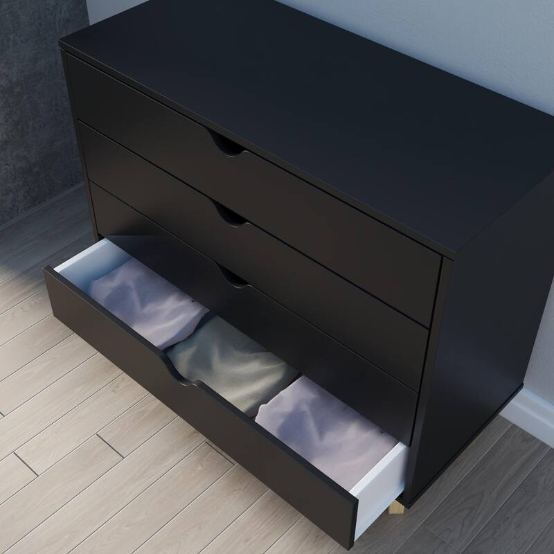 Minimalist 4-Drawer Dresser - Wooden Cabinet