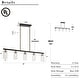 preview thumbnail 5 of 9, Alva Modern 5-Light Black Gold Chandelier Glass Linear Island Lights for Dining Room - 36" L x 3" W x 8" H
