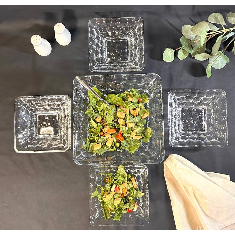 Marble Bowl 5Pc Salad Bowl Set