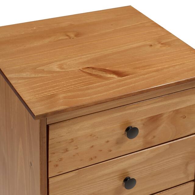 Middlebrook Bullrushes Solid Wood 3-Drawer Nightstand, Set of 2