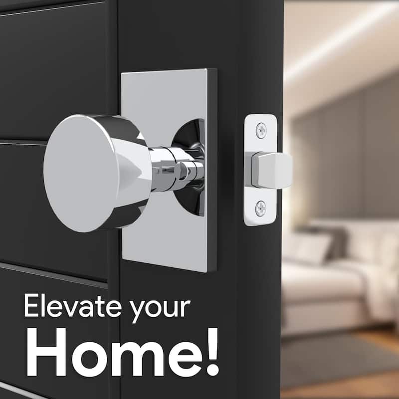 Mega Handles LAURA Privacy Door Knob | Keyless, Reversible, Heavy-Duty Smooth Lock for Hallway, Closet, Bathroom