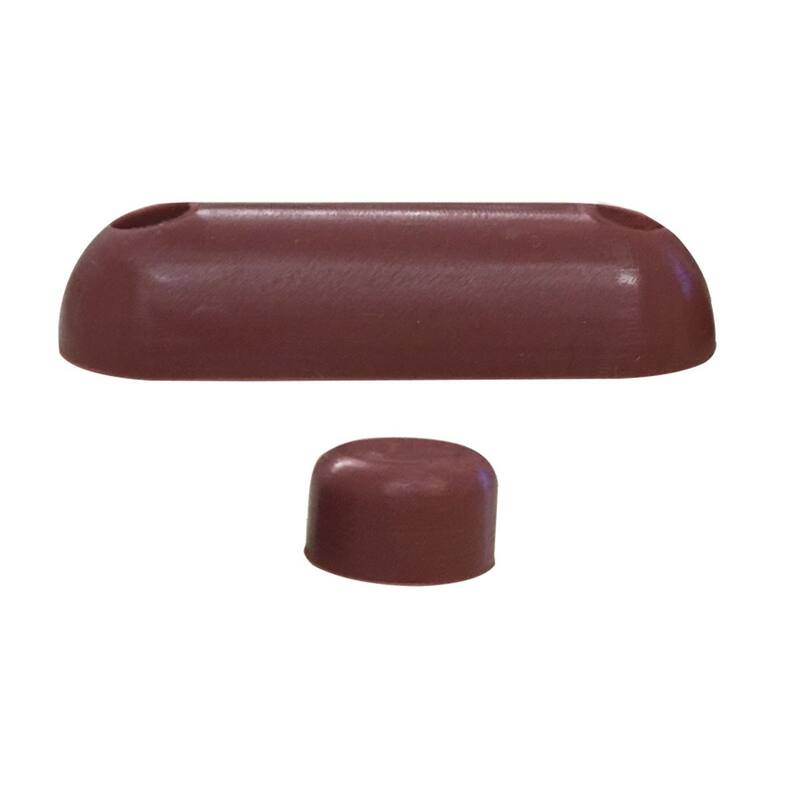 Brown Silicone Toilet Seat Bumpers - 7-Pack, Non-Slip with Hardware (Set of 20) Renovators Supply