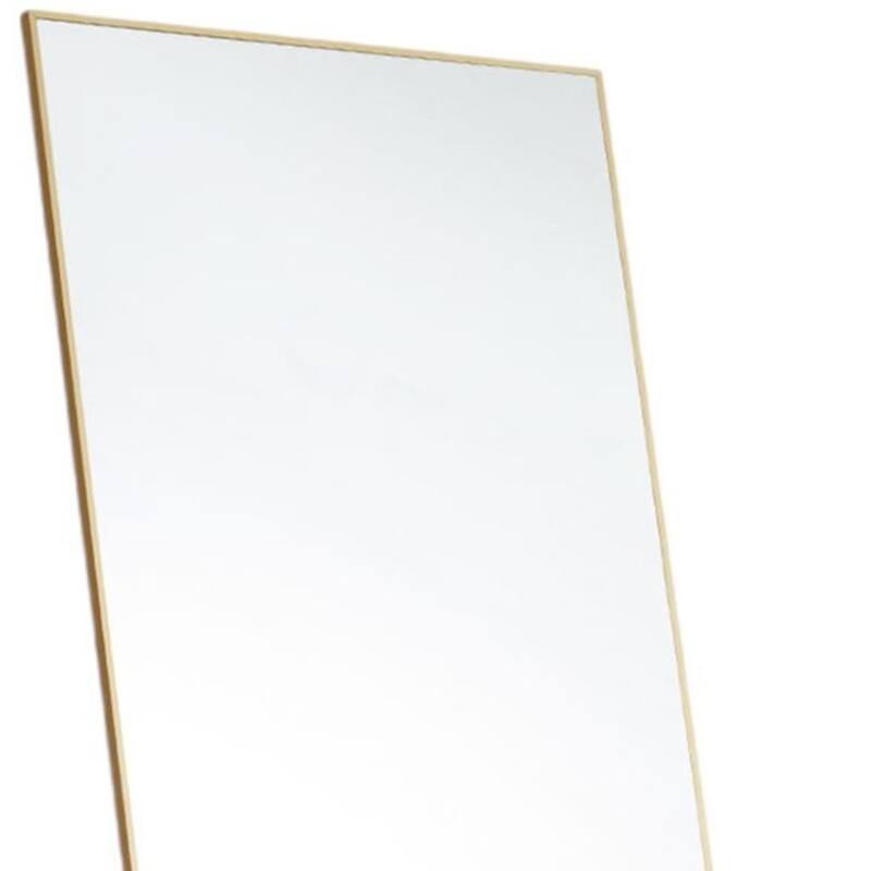 HomeRoots 63" Gold Metal Freestanding and Wall Mount Framed Full Length Mirror - 20.00 in. x 63.00 in. x 0.50 in.