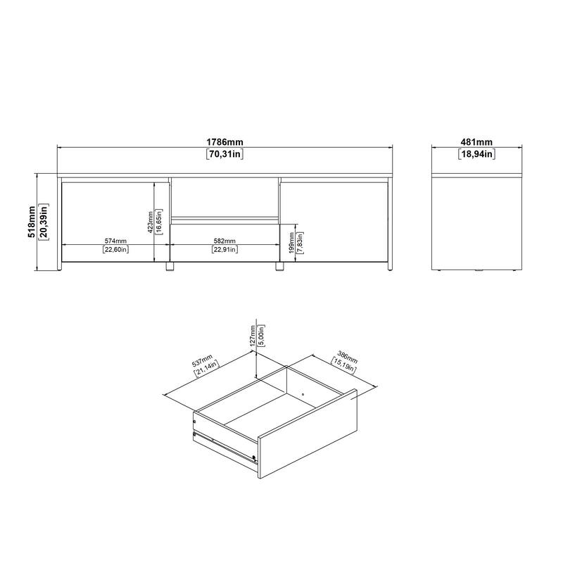 Porch & Den Next TV-unit with 2-Doors and 1-Drawer