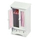 preview thumbnail 2 of 7, Badger Basket Doll Armoire with Three Hangers - White/Pink