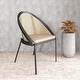 preview thumbnail 25 of 54, Urbane Modern Stylish Dining Chair with Vinyl Fabric Seat and Wicker Back for Dining Room & Kitchen, Set of 4