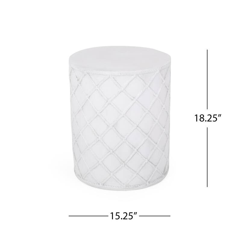 Tim Outdoor Lightweight Concrete Side Table by Christopher Knight Home