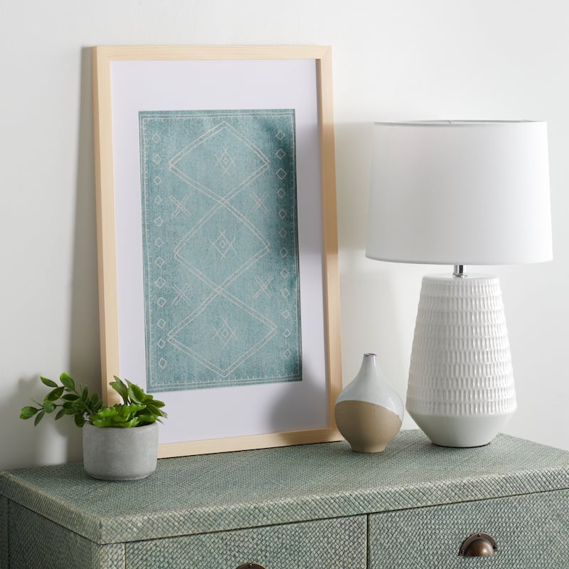 SAFAVIEH Annagret 23-inch Sage/Ivory Framed Textile Wall Art