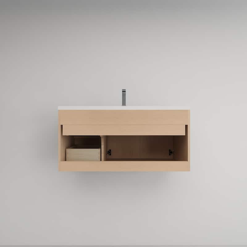 Victoria 42'' R Wall-mounted Vanity with Reinforced Acrylic Sink - 41.5