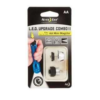 Nite Ize Ampoule LED Pour Mini Maglite AA - Kit Upgrade Avec Interrupteur Bouton Poussoir