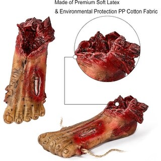Halloween Decorations Blood Weapon Garland Banner Props Hanging Scary Fake Severed Hand Broken Body Parts