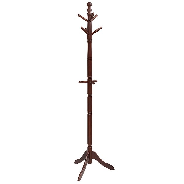 Wood Tree Coat Rack Entryway Coat Stand with 9 Hooks On Sale