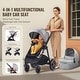 preview thumbnail 16 of 35, Oxford Aluminum Stroller with Bassinet and Adjustable Canopy - 35.4” L x 25.8” W x 43.9” H