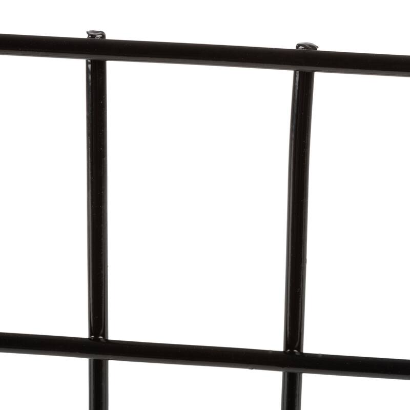 24x15-Inch Animal Barrier Fence - 10-Pack No-Dig Garden Fence by Pure Garden (Black) - Pack of 10