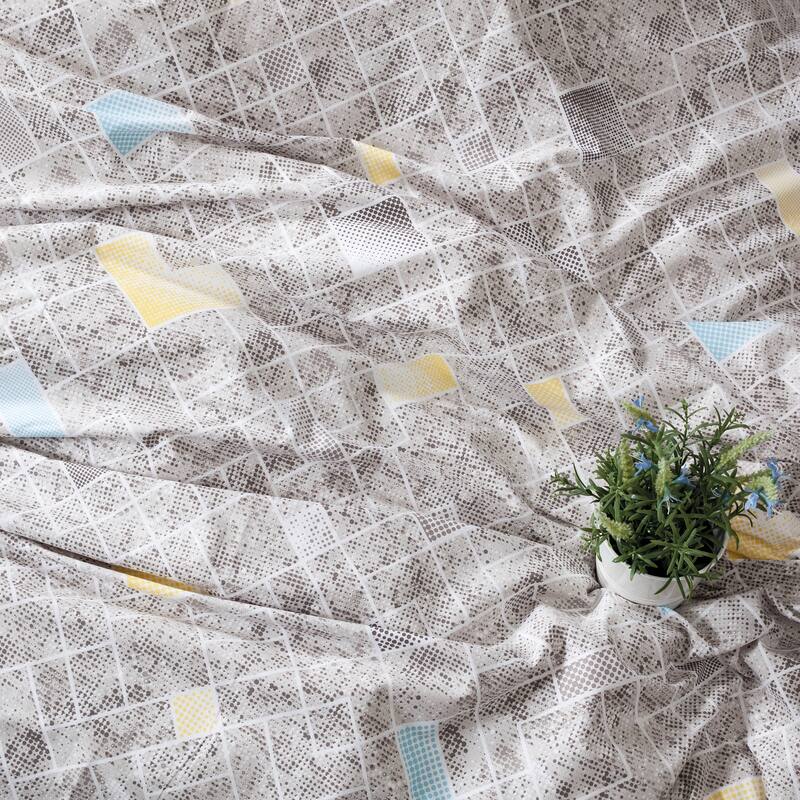 SUSSEXHOME Beige Creations Full Size Duvet Cover Set, Hypoallergenic