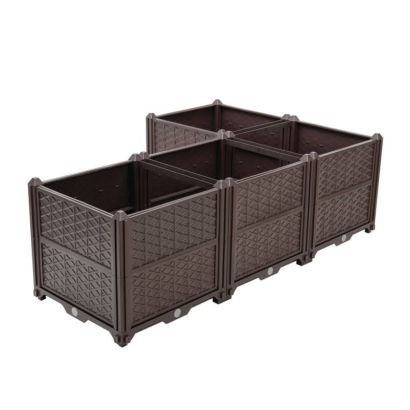 Garden Planter Box with Drainage Tray for Balcony Patio Porch Living