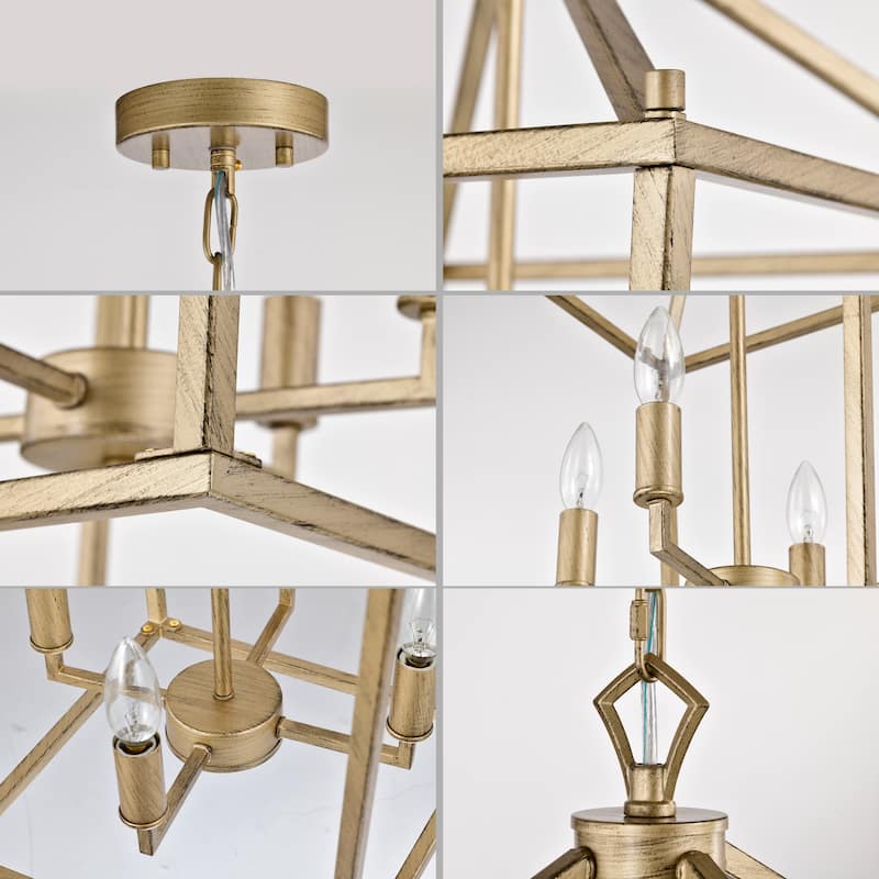 Buelex Lamp Post Lantern Style Iron Chandelier
