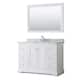 Option White / White Carrara Marble Top / Polished Chrome