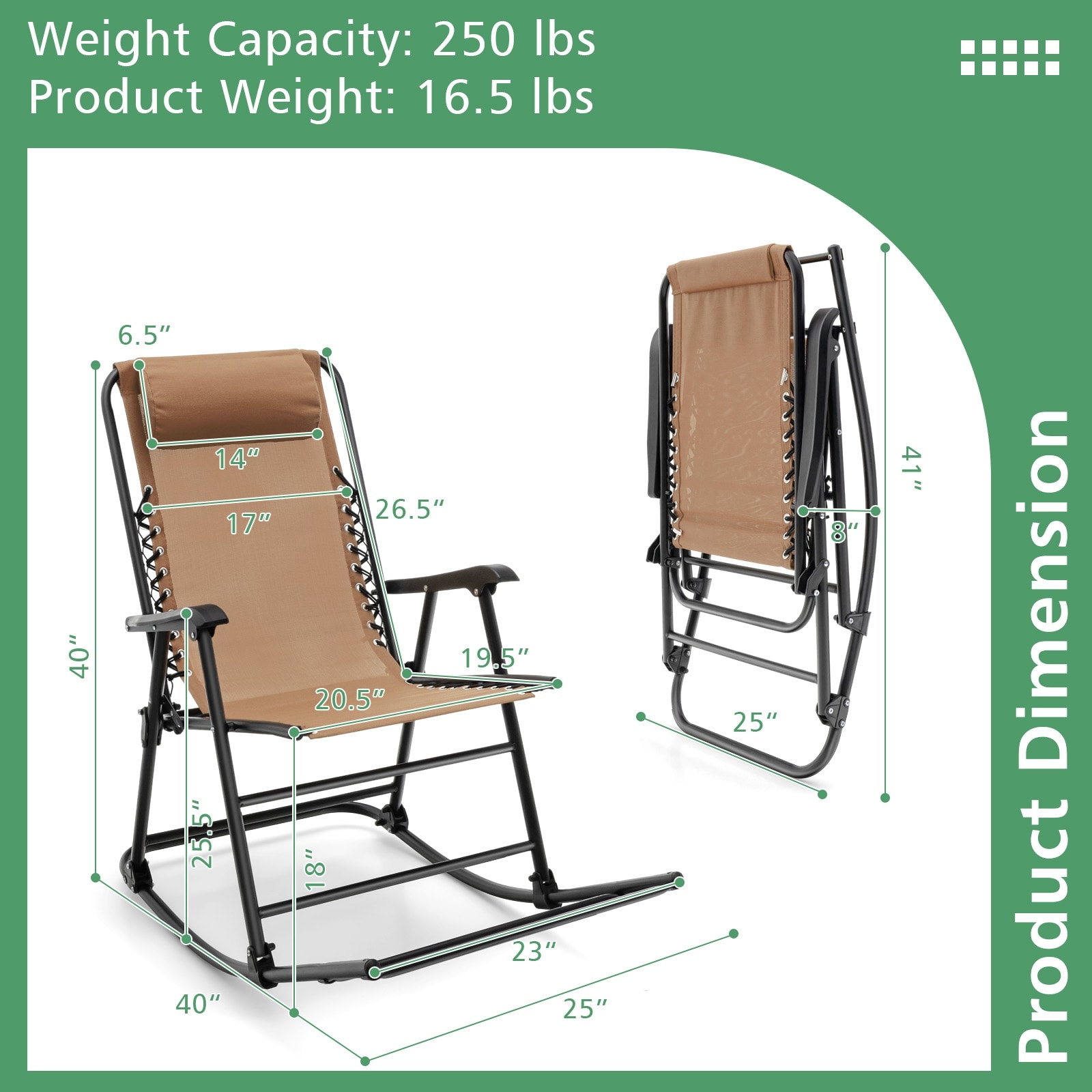 Costway folding zero gravity best sale rocking chair