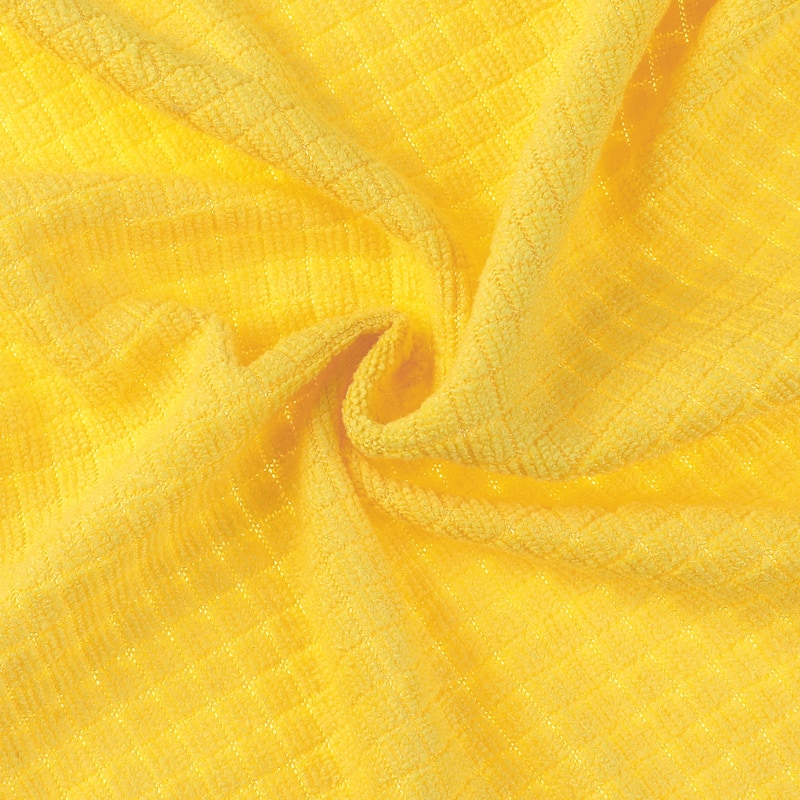 Microfiber Cleaning Cloth，8 Pack Reuseable Cleaning Cloths Super Absorbent Dish Rags for Washing Dishes Lint Free Rags - Yellow