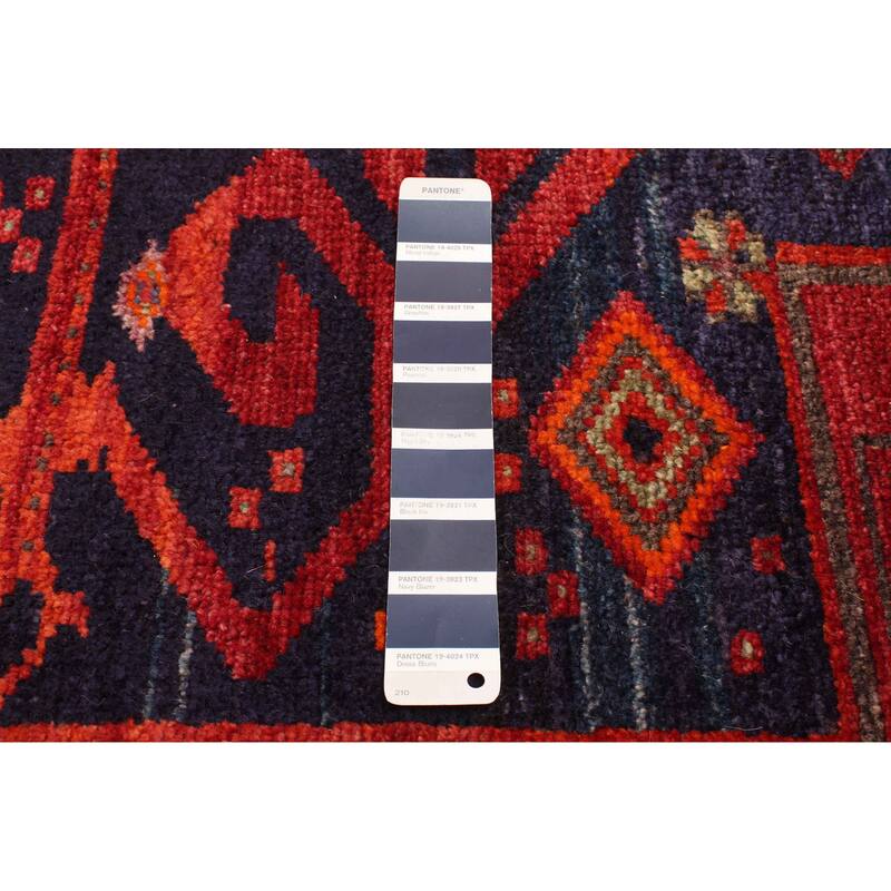 ECARPETGALLERY Hand-knotted Melis Vintage Dark Navy, Red Wool Rug - 4'9 x 8'1