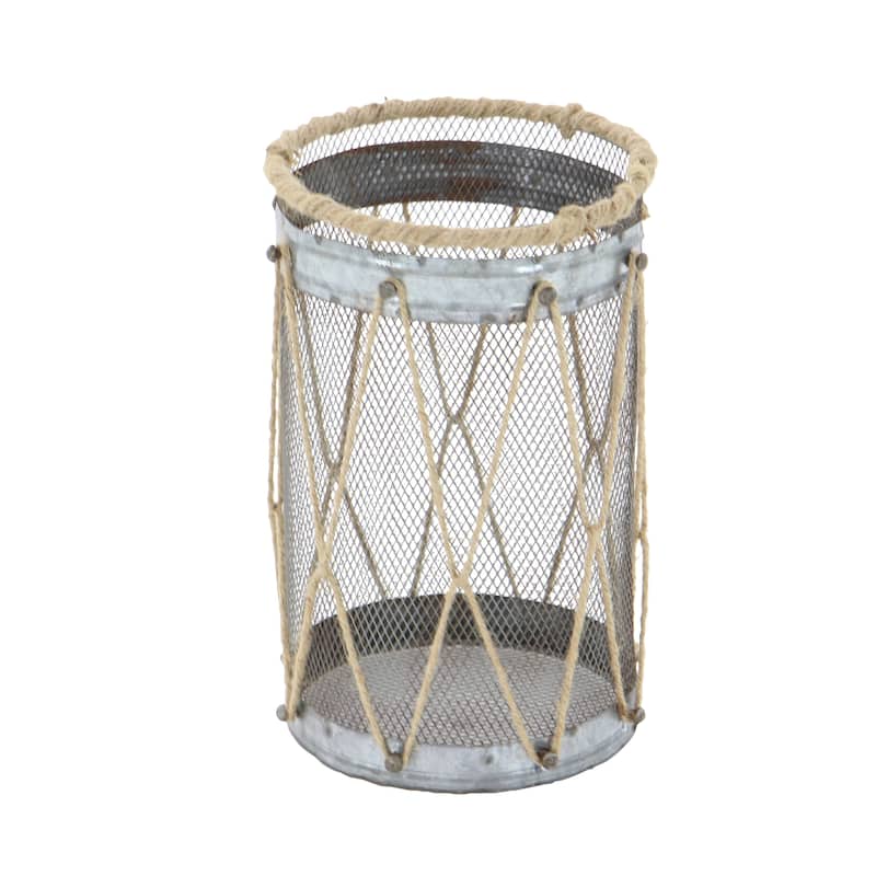Metal Decorative Candle Lantern - Set of 3 Silver - Roche River Decor - 7"W x 7"L x 11"H