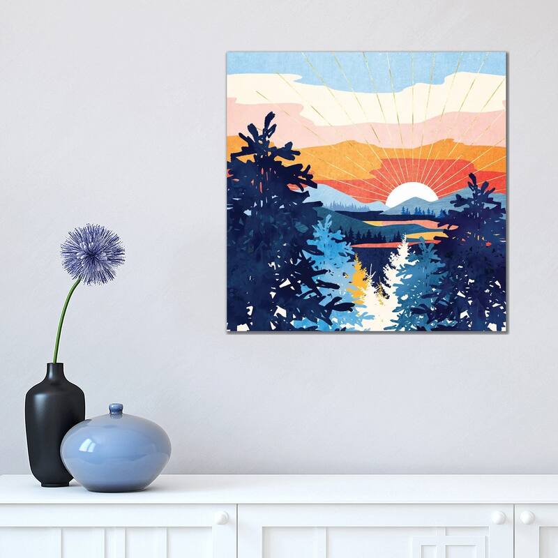 iCanvas "Sunset Lake" by SpaceFrog Designs Canvas Print - 18x18x1.5