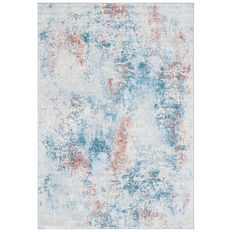 SAFAVIEH Tulum Ilze Modern Abstract Rug - 5'3" x 7'6" - Light Blue/Ivory