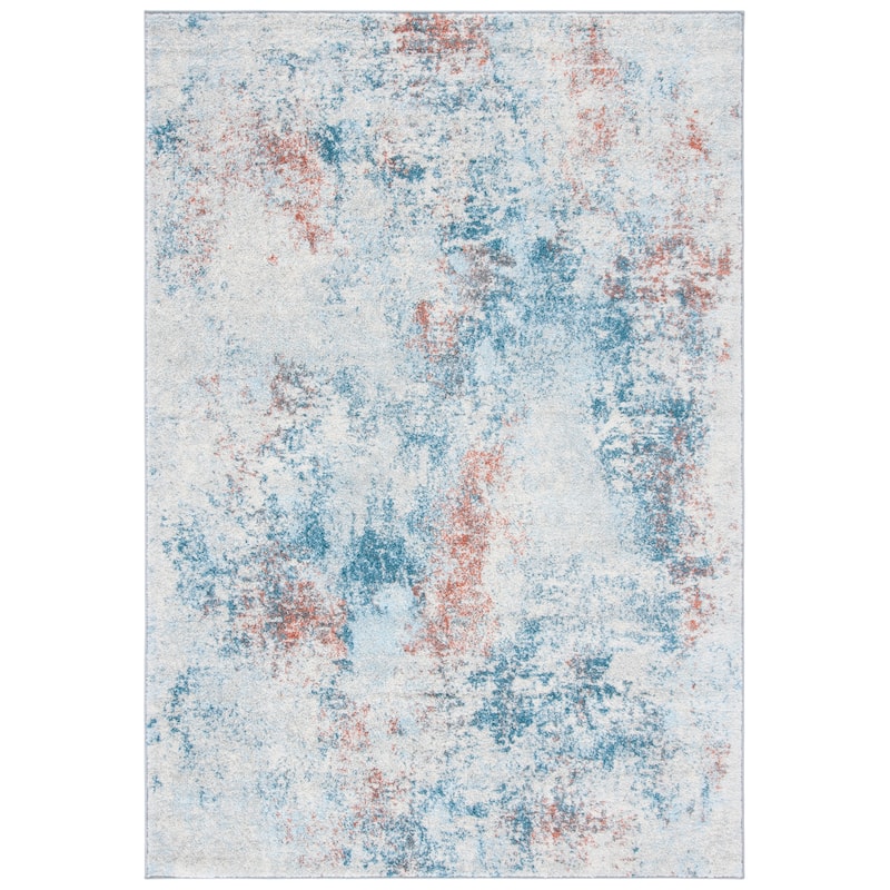 SAFAVIEH Tulum Melinda Modern Abstract Rug - 9' x 12' - Light Blue/Ivory